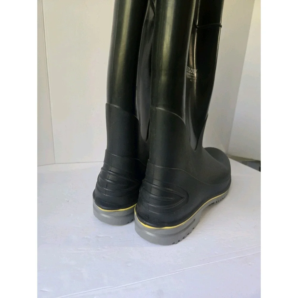 Dunlop Rubber work boots slip on‎ Men 15 black NWOT plain toe steel shank 89904